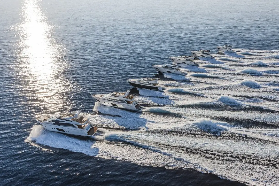 Couple enjoying sunset on a yacht.
